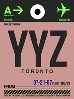 YYZ Toronto Luggage Tag 2 Fine Art Print