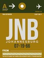 JNB Johannesburg Luggage Tag 1 Fine Art Print