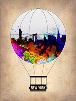 New York Air Balloon Fine Art Print