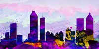 Atlanta City Skyline Framed Print