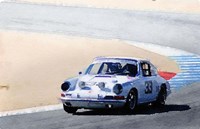 White Porsche 911 in Monterey Fine Art Print