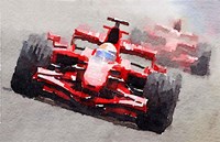 Ferrari F1 Race Framed Print