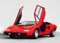 1974 Lamborghini Countach Open Doors Fine Art Print