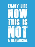 Enjoy Life Now  Blue Fine Art Print
