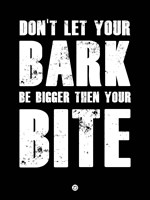 Bark And Bite Black Fine Art Print