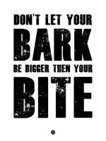 Bark And Bite White Fine Art Print