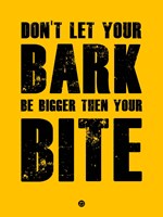 Bark And Bite Yellow Fine Art Print