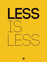 Less Is Less Yellow Fine Art Print