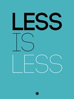 Less Is Less Blue Fine Art Print