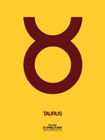 Taurus Zodiac Sign Brown Fine Art Print