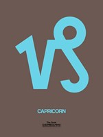 Capricorn Zodiac Sign Blue Fine Art Print