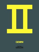 Gemini Zodiac Sign Yellow Fine Art Print
