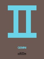 Gemini Zodiac Sign Blue Fine Art Print