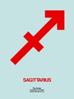 Sagittarius Zodiac Sign Red Fine Art Print