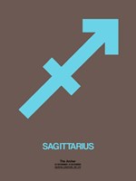 Sagittarius Zodiac Sign Blue Fine Art Print
