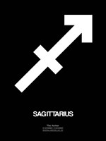 Sagittarius Zodiac Sign White Fine Art Print