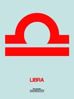 Libra Zodiac Sign Red Fine Art Print