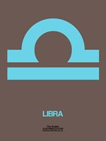 Libra Zodiac Sign Blue Fine Art Print