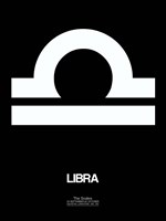 Libra Zodiac Sign White Fine Art Print