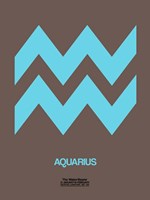 Aquarius Zodiac Sign Blue Fine Art Print
