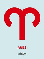 Aries Zodiac Sign Red Fine Art Print
