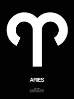 Aries Zodiac Sign White Fine Art Print