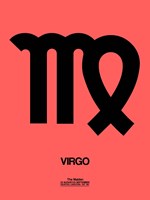 Virgo Zodiac Sign Black Fine Art Print
