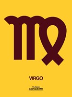 Virgo Zodiac Sign Brown Fine Art Print