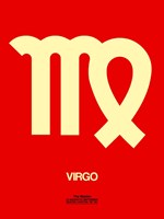 Virgo Zodiac Sign Yellow Fine Art Print