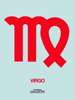 Virgo Zodiac Sign Red Fine Art Print