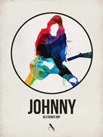 Johnny Watercolor Circle Fine Art Print
