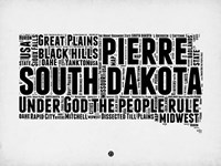 South Dakota Word Cloud 1 Fine Art Print