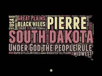 South Dakota Word Cloud 2 Fine Art Print