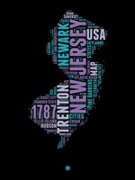 New Jersey Word Cloud 1 Fine Art Print