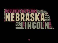 Nebraska Word Cloud 1 Fine Art Print