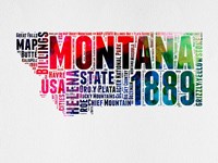 Montana Word Cloud 2 Fine Art Print