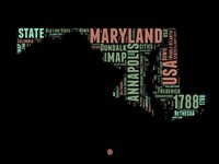 Maryland Word Cloud 1 Fine Art Print