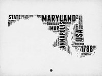 Maryland Word Cloud 2 Fine Art Print