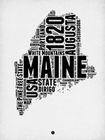 Maine Word Cloud 2 Fine Art Print
