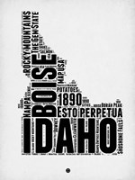 Idaho Word Cloud 2 Fine Art Print