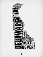 Delaware Word Cloud 2 Fine Art Print