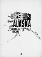Alaska Word Cloud 2 Fine Art Print