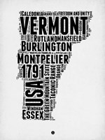 Vermont Word Cloud 2 Fine Art Print