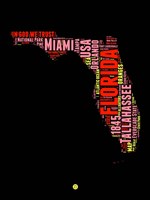 Florida Word Cloud 1 Fine Art Print