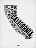 California Word Cloud 2 Fine Art Print