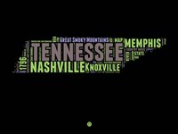 Tennessee Word Cloud 1 Fine Art Print