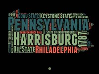 Pennsylvania Word Cloud 1 Fine Art Print