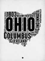 Ohio Word Cloud 2 Fine Art Print