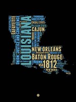 Louisiana Word Cloud 1 Fine Art Print