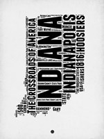 Indiana Word Cloud 2 Fine Art Print